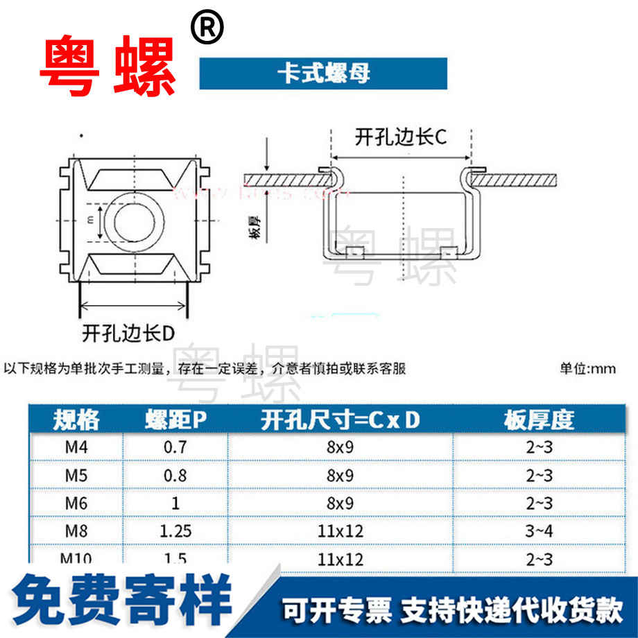 定制中衛(wèi)卡式螺母