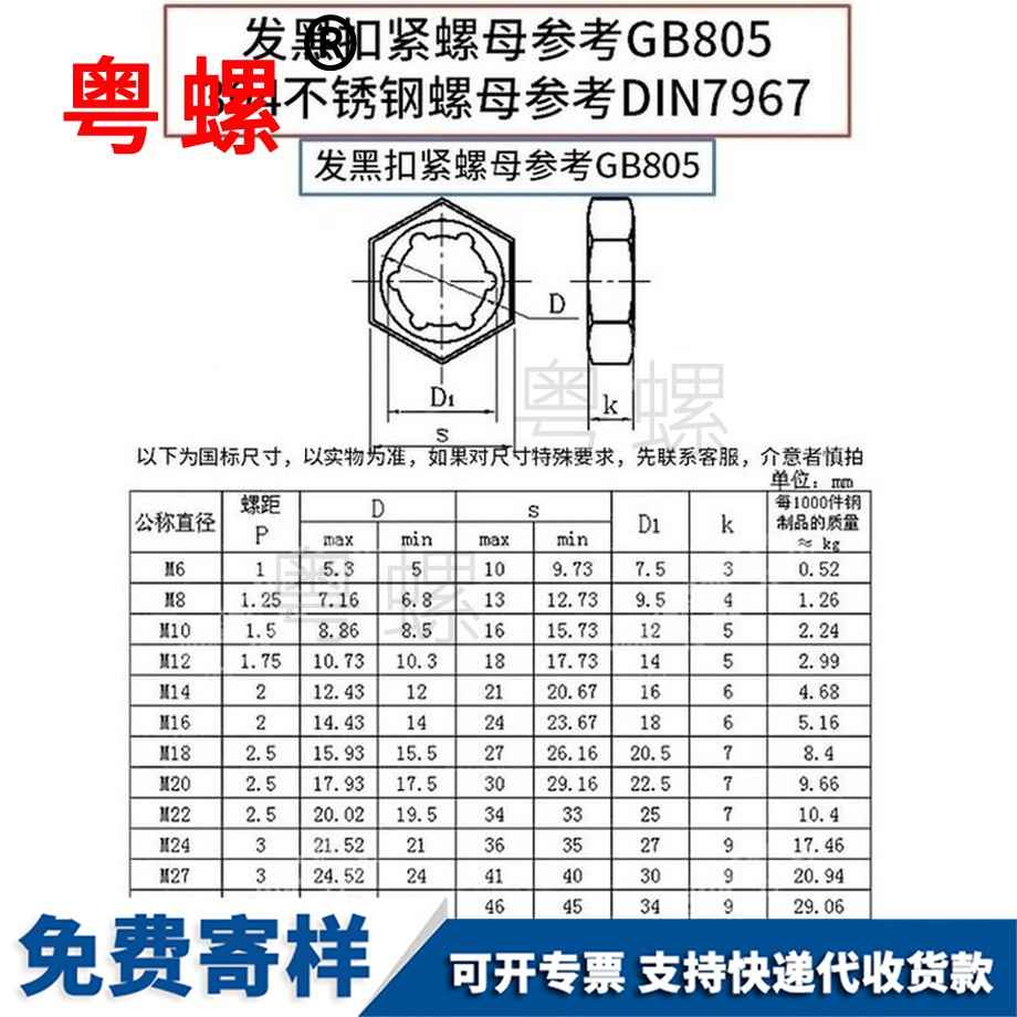 定做東城扣緊螺母