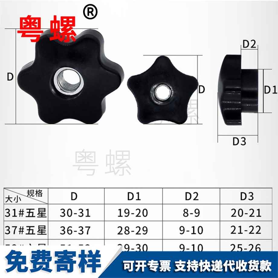 定做梅花手擰膠頭螺母