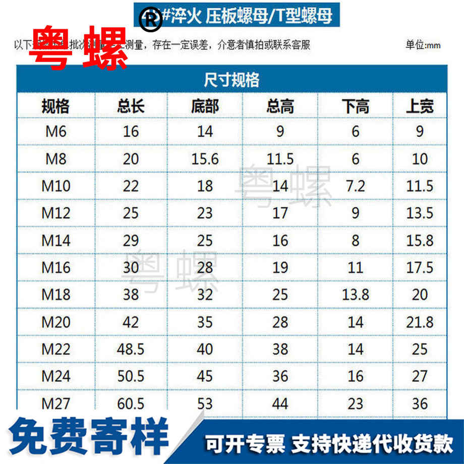 供應(yīng)鋼加硬淬火懷柔壓板螺母