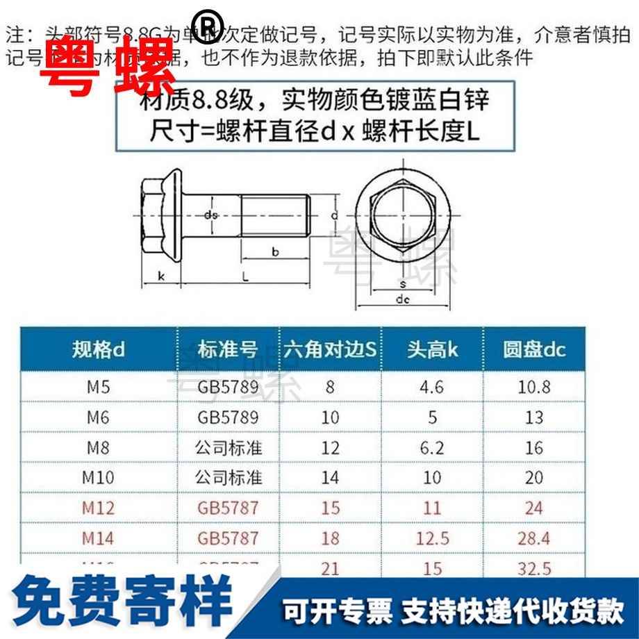 供應8.8級楊浦法蘭螺絲