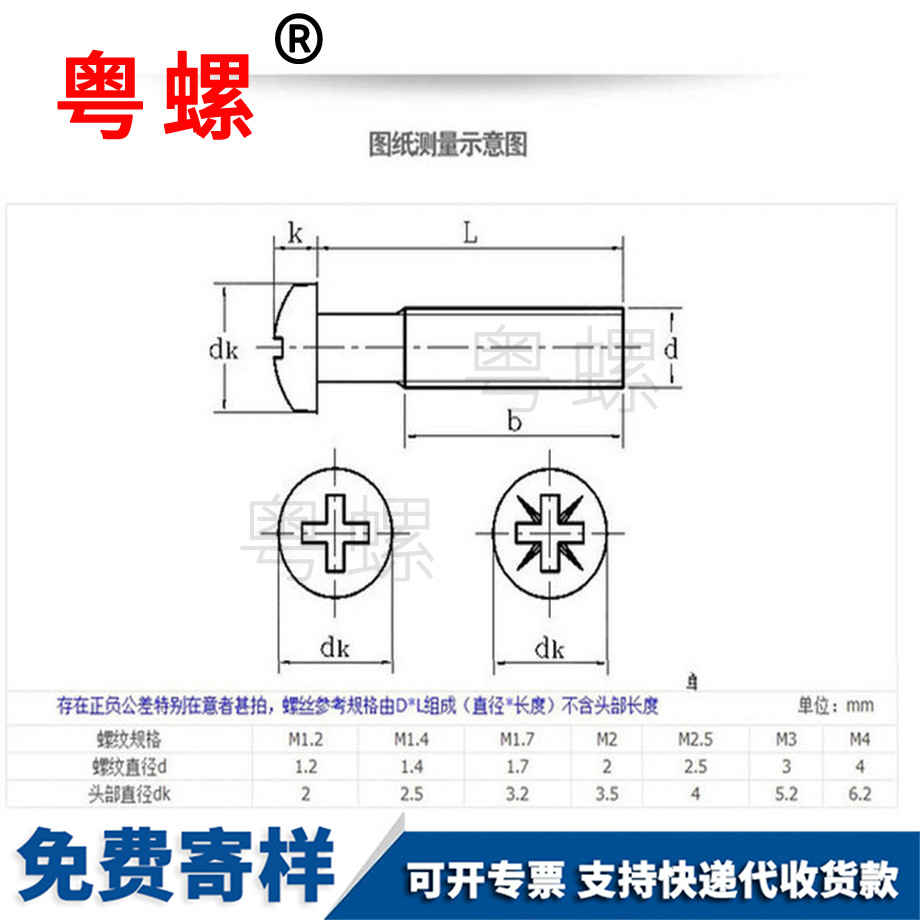 加工圓頭十字白沙小螺絲