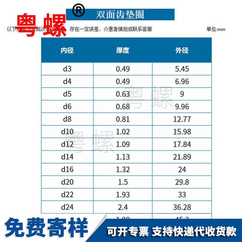 定制錳鋼咸寧雙面齒墊圈