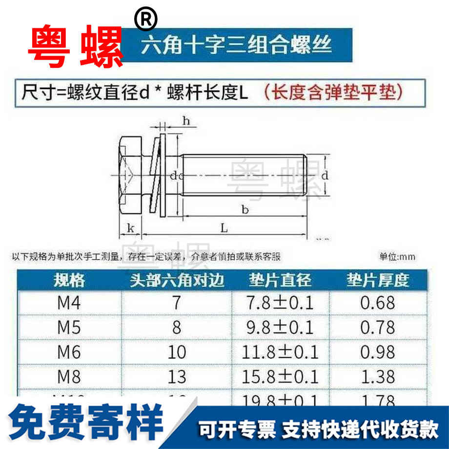 供應(yīng)鐵六角東城三組合螺絲